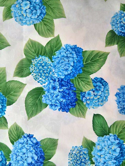 Látka modré hortenzie / š.110 cm — foto 2