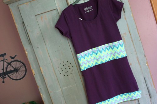 Fialové Chevron ... M — foto 3