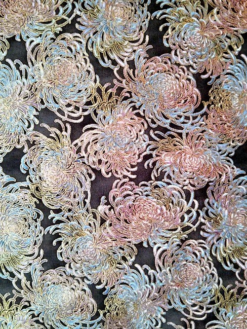 Látka hnědé kytky / š.110 cm — foto 2