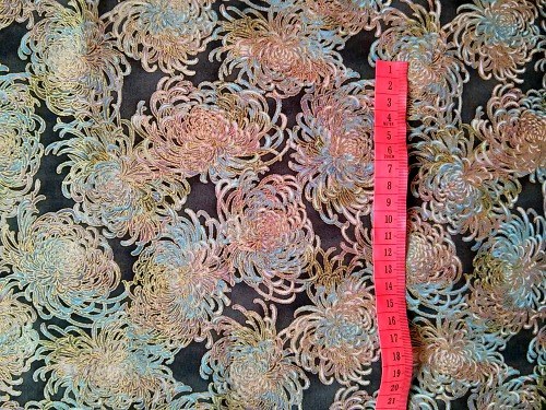 Látka hnědé kytky / š.110 cm — foto 3