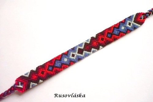 Červenomodrý náramek — foto 2