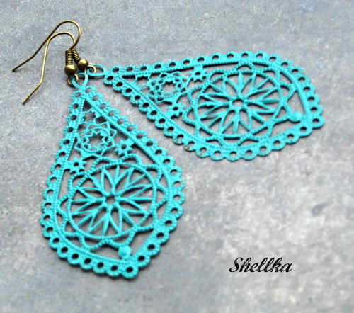 Náušnice ,,TURQUOISE LACE,, — foto 2