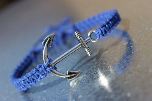 Námořnický.. Náramek makramé/shamballa — foto 2