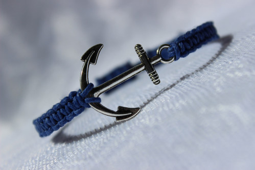 Námořnický.. Náramek makramé/shamballa — foto 6