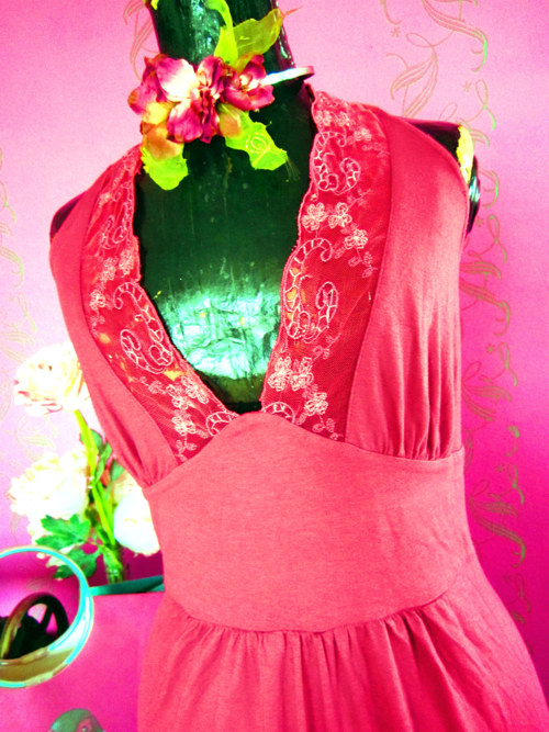 Šaty long fuchsia — foto 2