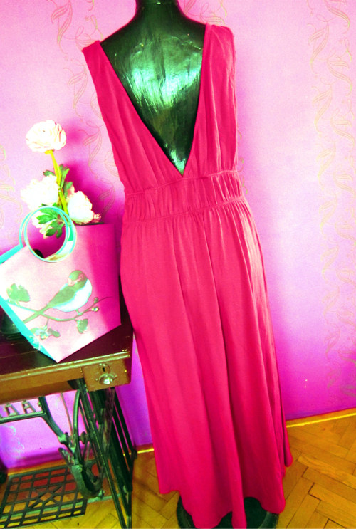 Šaty long fuchsia — foto 4