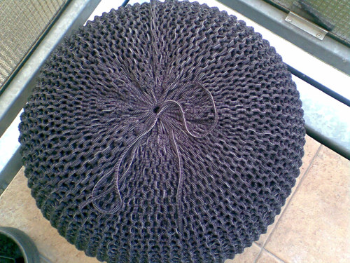 Puff velký "černý-mramor"/průměr 59cm, výška 33cm/ — foto 2