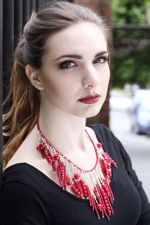 Kolekcia Eklé- perly (červená/strieborná) — foto 3