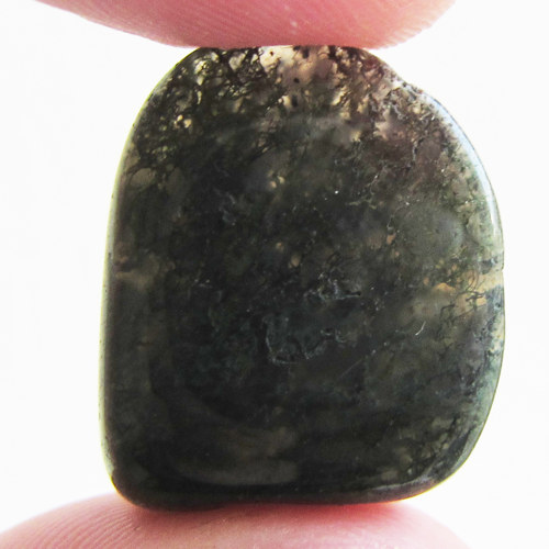 Achát mechový, 22x18x7 mm — foto 2