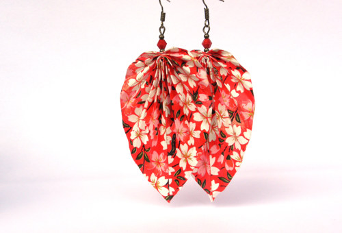 - origami listy - originální náušnice — foto 3