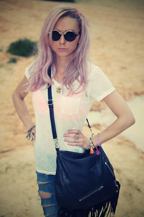Boho černá kožená — foto 2
