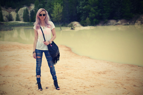 Boho černá kožená — foto 3