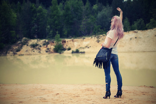 Boho černá kožená — foto 4