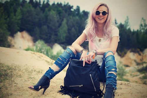 Boho černá kožená — foto 5