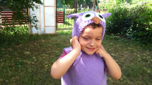 Soví svetr s kuklo-kapucí — foto 4