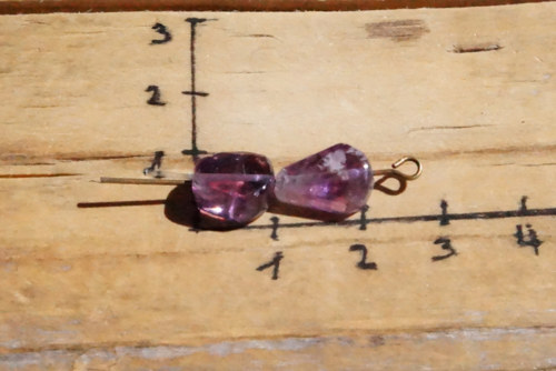 2 x vrtaný ametyst B9177 — foto 2