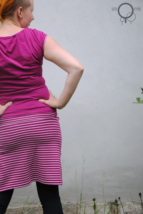 Lila lemované pruhem, vel. L — foto 2