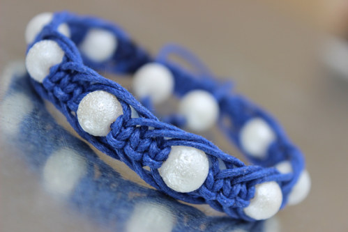 U moře.. Náramek makramé/shamballa — foto 3