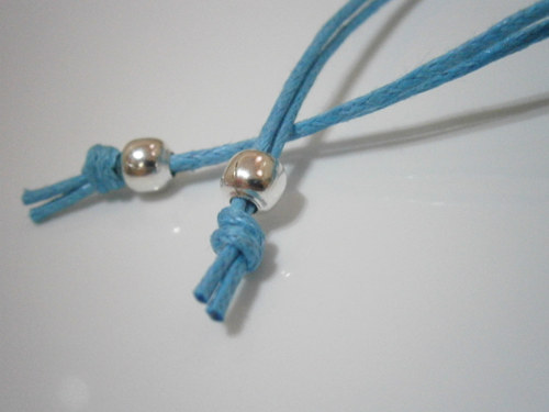 Náramek "Pouta" - tyrkysový (macramé) — foto 5