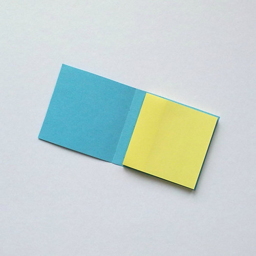 Bloček střední -Motýl - modrý (Post-it) — foto 2