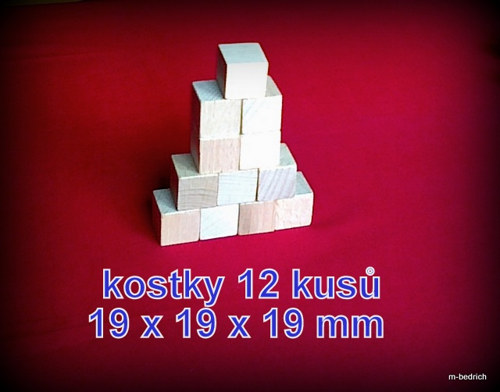 DŘEVĚNÉ KOSTIČKY 12 KUSŮ- SLEVA !!! — foto 5