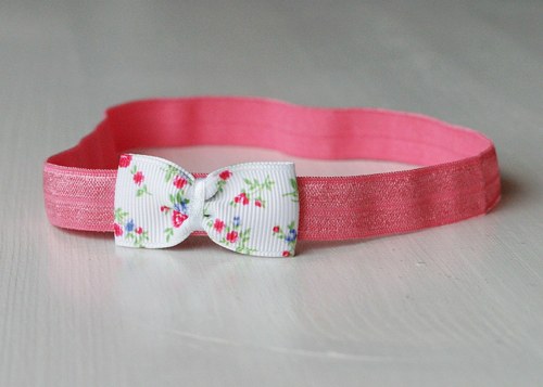 Čelenka pro newborn - kytičková mašlička — foto 2