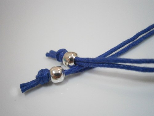 "Puzzle" náramek - tm.modrý (macramé) — foto 6