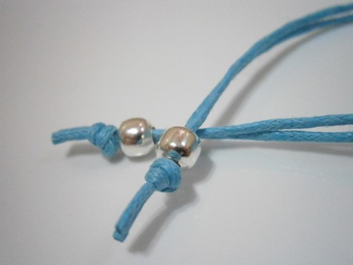 "Puzzle" náramek - tyrkysový (macramé) — foto 6