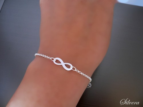 Stříbrný 925 Náramek INFINITY — foto 3