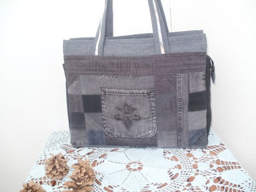 Riflový patchwork ( šedý ) — foto 2