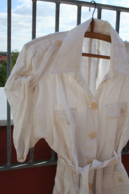 SLEVA! Vintage top / sáčko Max Mara, len, vel.40 — foto 2