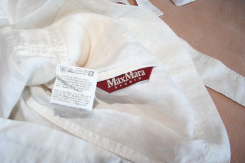 SLEVA! Vintage top / sáčko Max Mara, len, vel.40 — foto 3