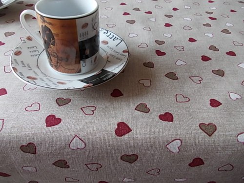 Ubrus - srdíčka na režné — foto 2