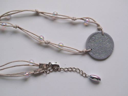 Náhrdelník - zelenozlatý ornament — foto 3