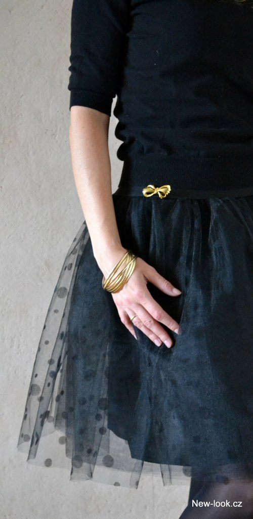 Tylová/tutu sukně - BLACK DOT — foto 3