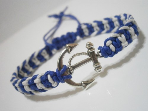 Námořnický náramek s kotvou (macramé) — foto 2