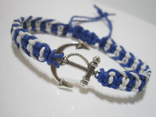 Námořnický náramek s kotvou (macramé) — foto 3