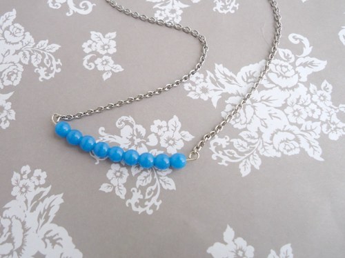 Náhrdelník Line blue no.8 nerez — foto 2