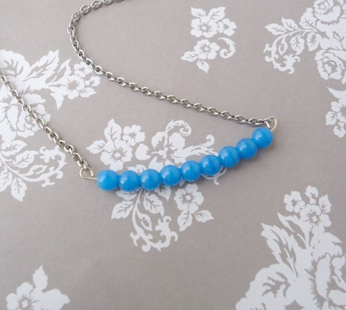 Náhrdelník Line blue no.8 nerez — foto 3