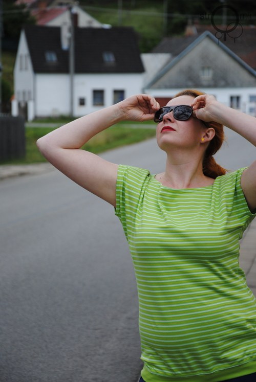 Zářivě zelené pruhované, vel. S — foto 2