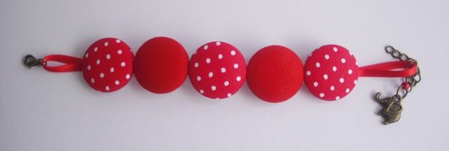 Buttonkový set červený puntík se slonem — foto 4