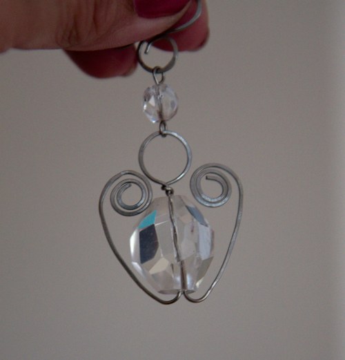 Anděl - srdce z křišťálu - amulet — foto 3