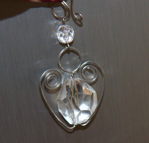 Anděl - srdce z křišťálu - amulet — foto 6