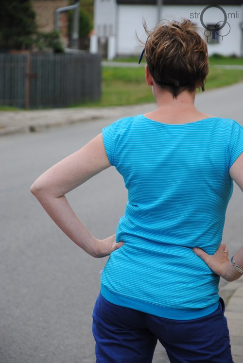 Tyrkysové pruhované, vel. L — foto 3