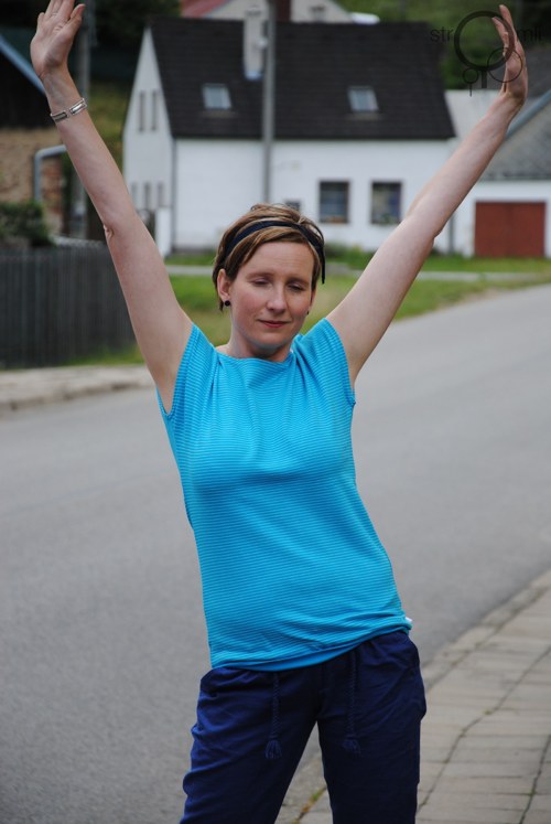 Tyrkysové pruhované, vel. M — foto 2