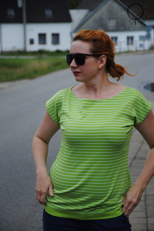 Zářivě zelené pruhované, vel. M — foto 3