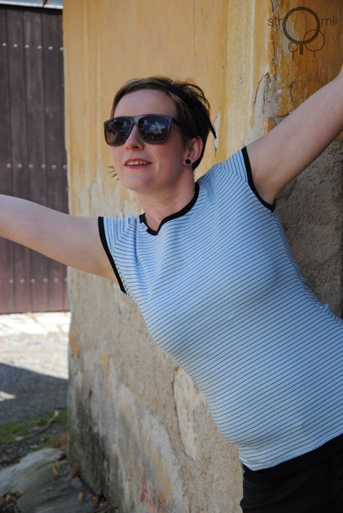 Modravé pruhované, vel. L — foto 4