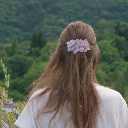 Spona do vlasů- Hortenzie — foto 6