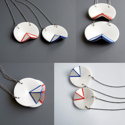 Porcelánový přívěsek "Geometric" — foto 3