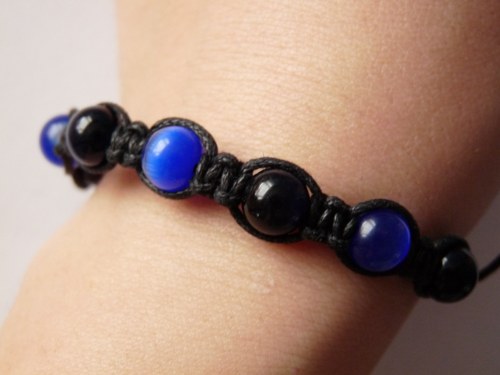 Náramek Shamballa Modro-Černá — foto 3